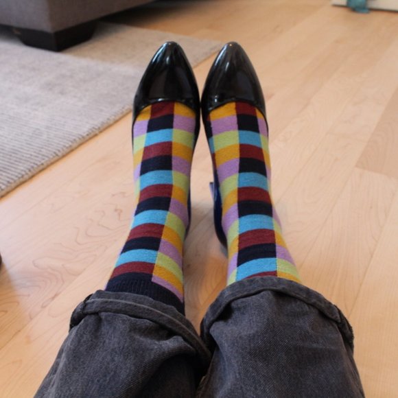 M. Gemi The Lustro 90mm Black & Blue Ombre Heels - Picture 3 of 9